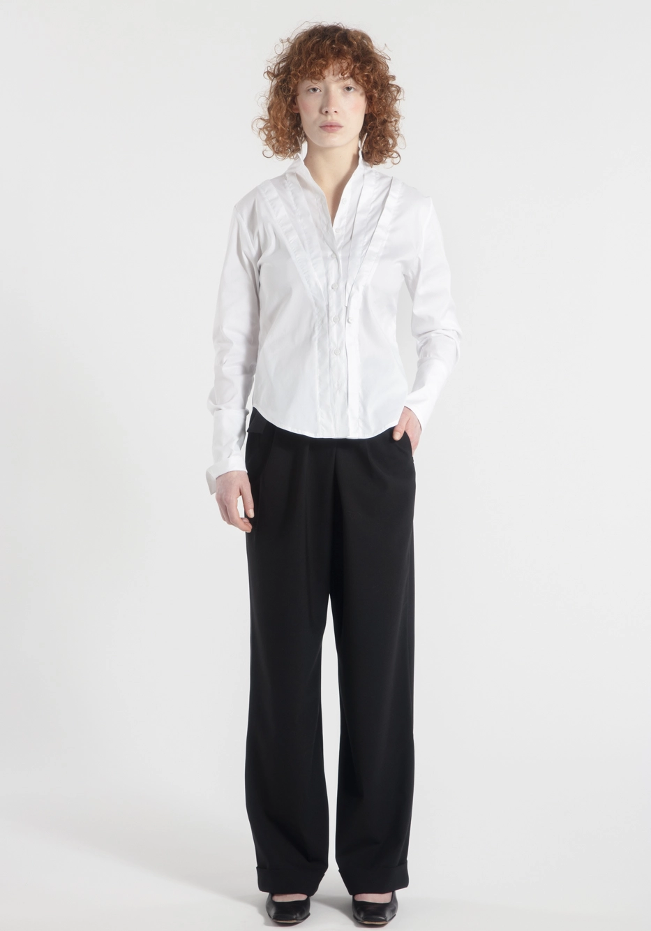 chemise-femme-mononoke-createur-japonais-coton-stretch-raye-blanc-face