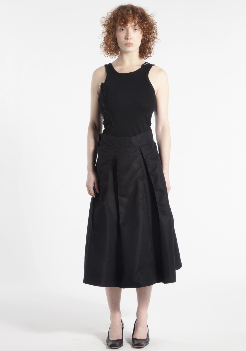 jupe-maru-soie-melange-noir-createur-japonais-face