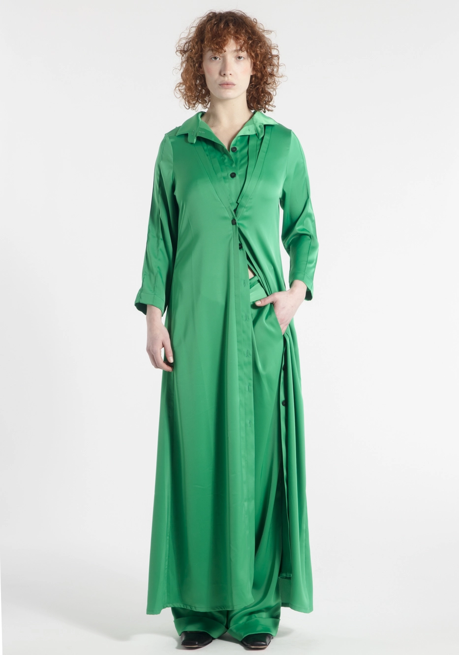 robe-longue-femme-mononoke-fluide-vert-createur-japonais-face