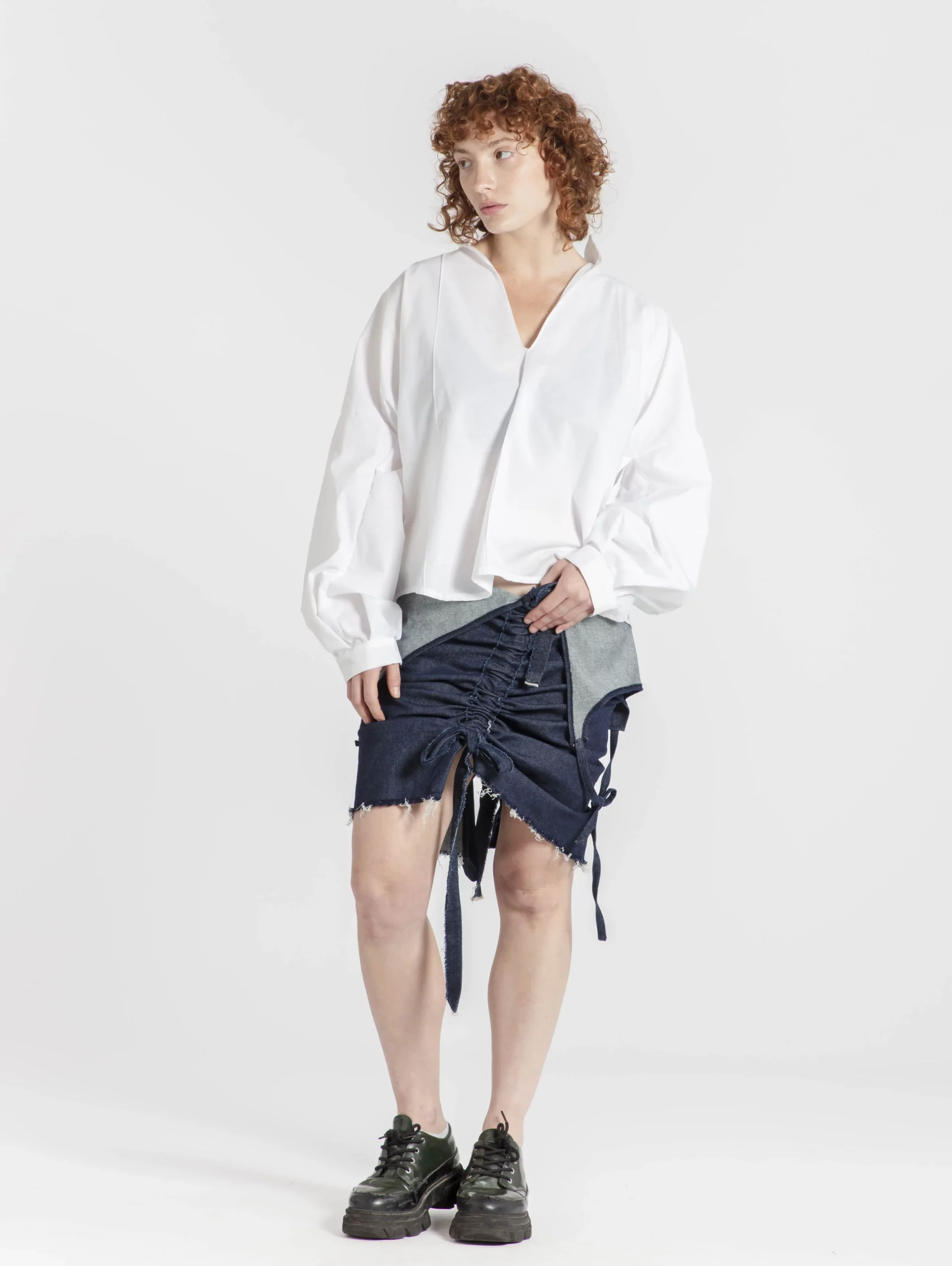 blouse-femme-kami-fluide-over-size-createur-japonais-coton-blanc-face