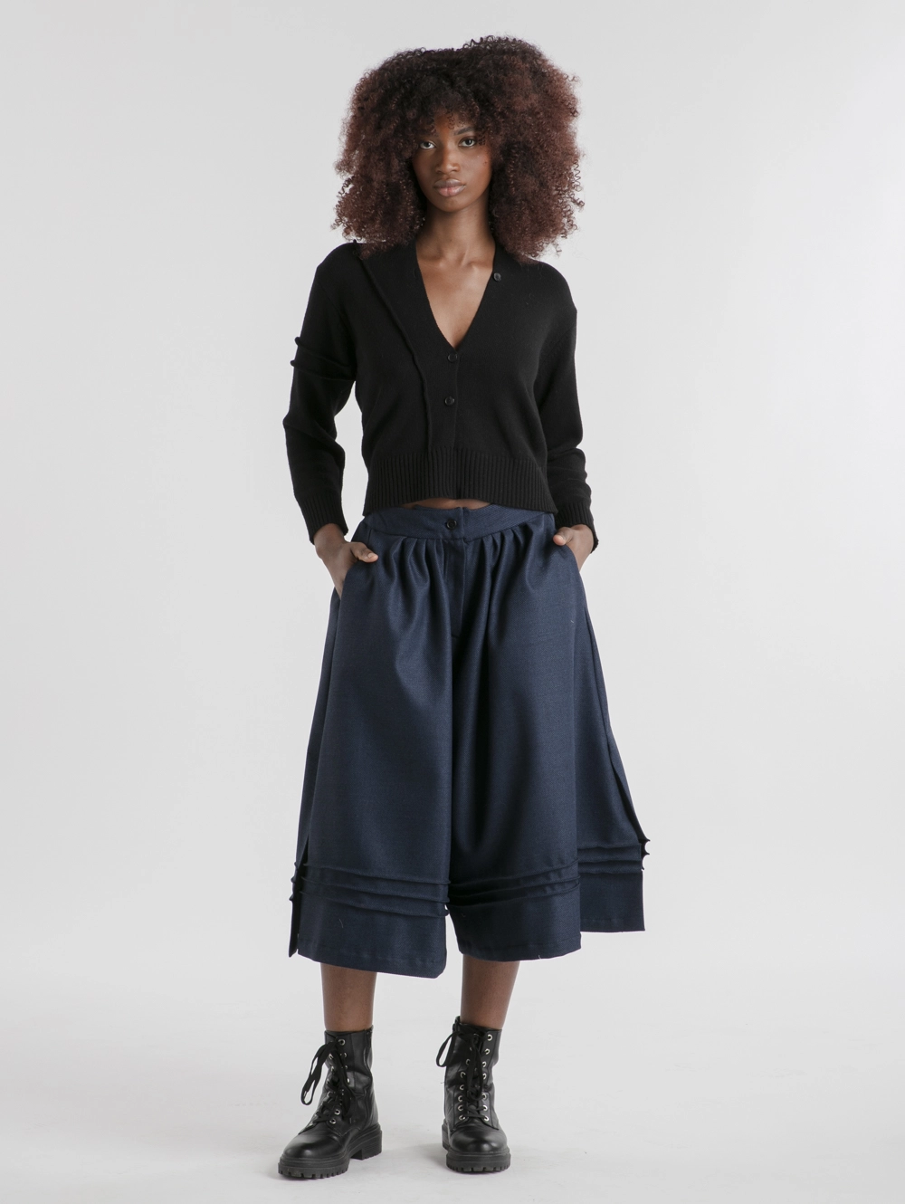 pantalon_kanko_laine_bleu_petrole_createur_japonais_okada_paris_devant