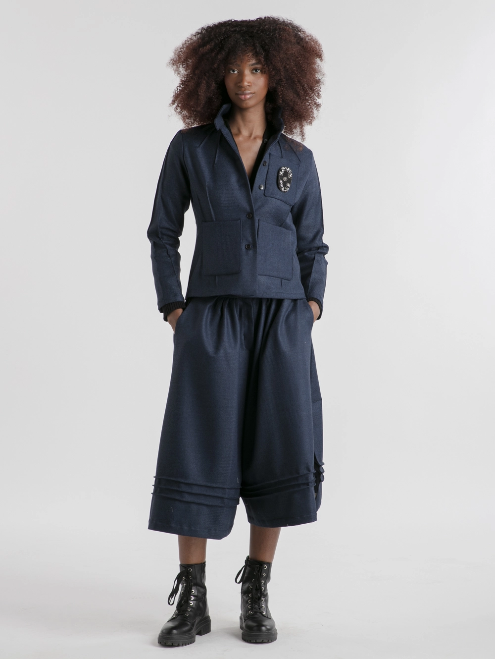 veste_mori_laine_bleu_pétrole_createur_japonais_okada_paris_devant