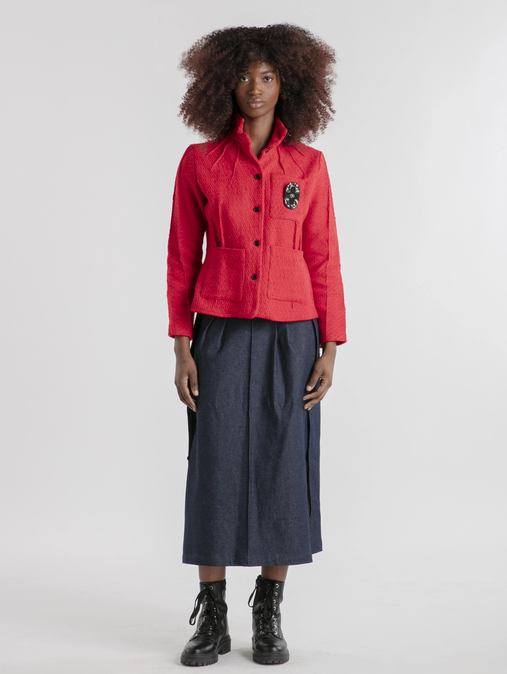 veste-femme-mori-tweed-coton-laine-rouge-createur-japonais-face