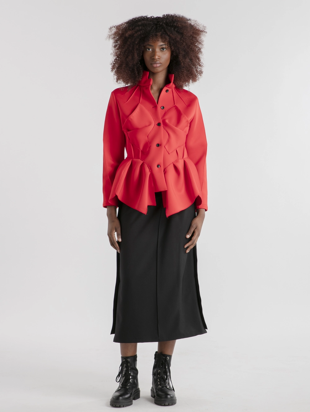 veste-femme-hoshi-createur-japonais-neoprene-rouge-face