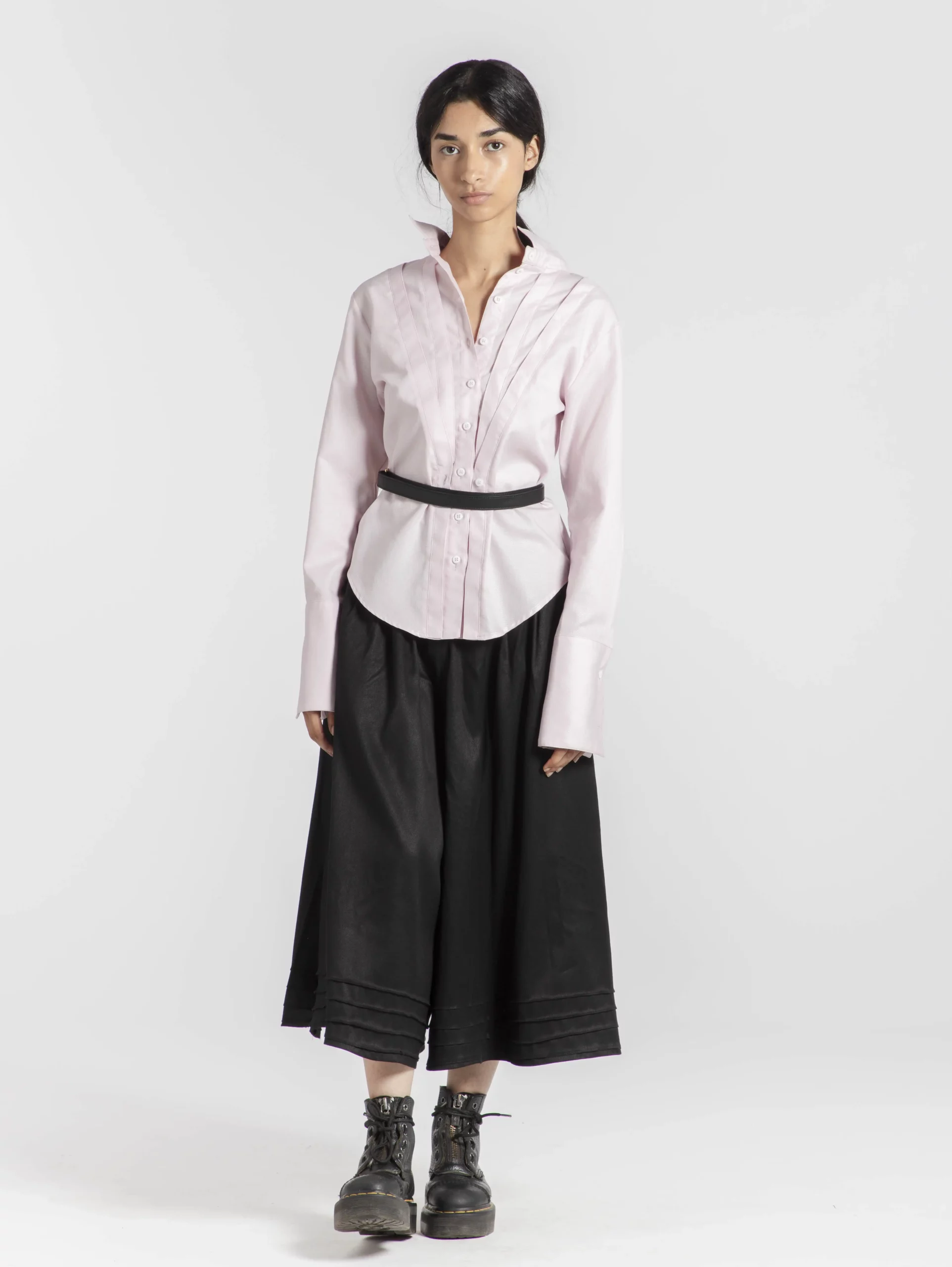 chemise-femme-mononoke-createur-japonais-coton-oxford-rose-face