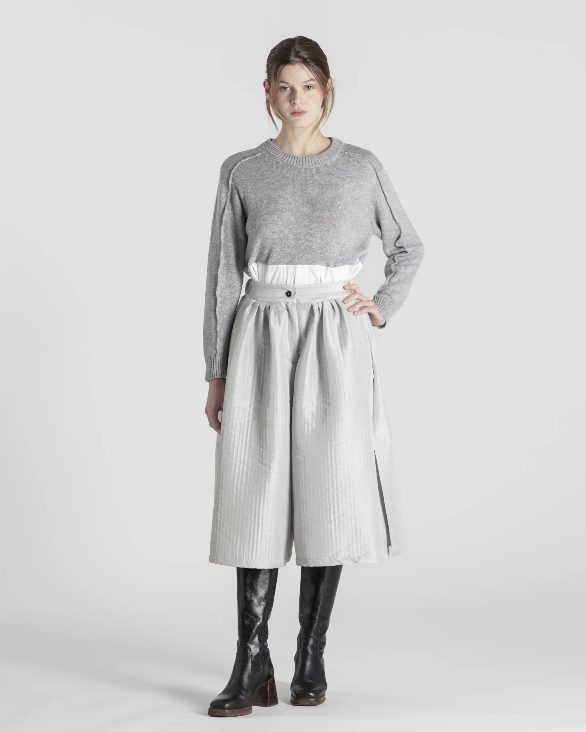 pantalon-femme-kanko-gaufre-gris-createur-japonais