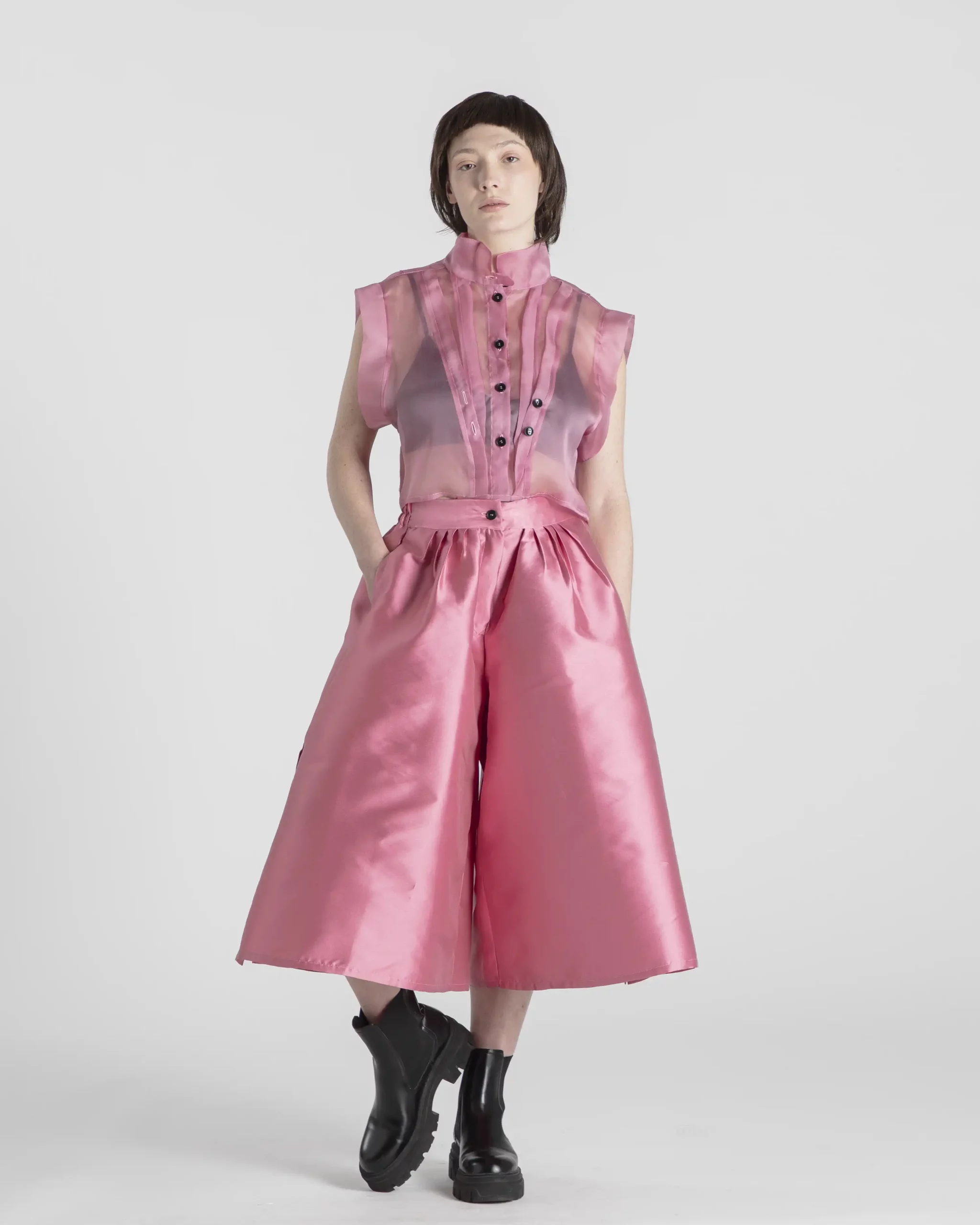 pantalon-femme-kanko-soie-melangee-rose-createur-japonais