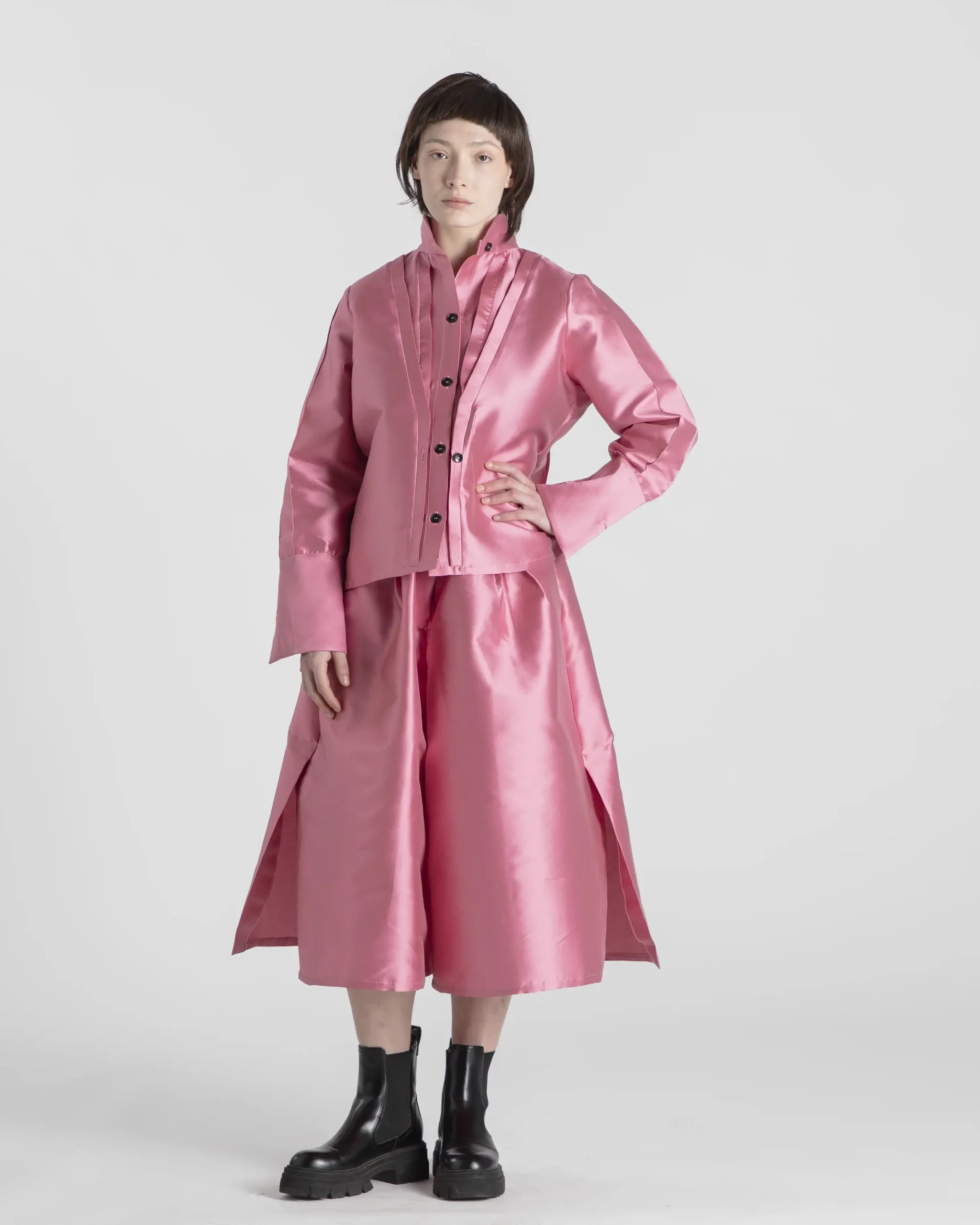 Chemise MONONOKÉ Manche Longue – Soie mélangée rose