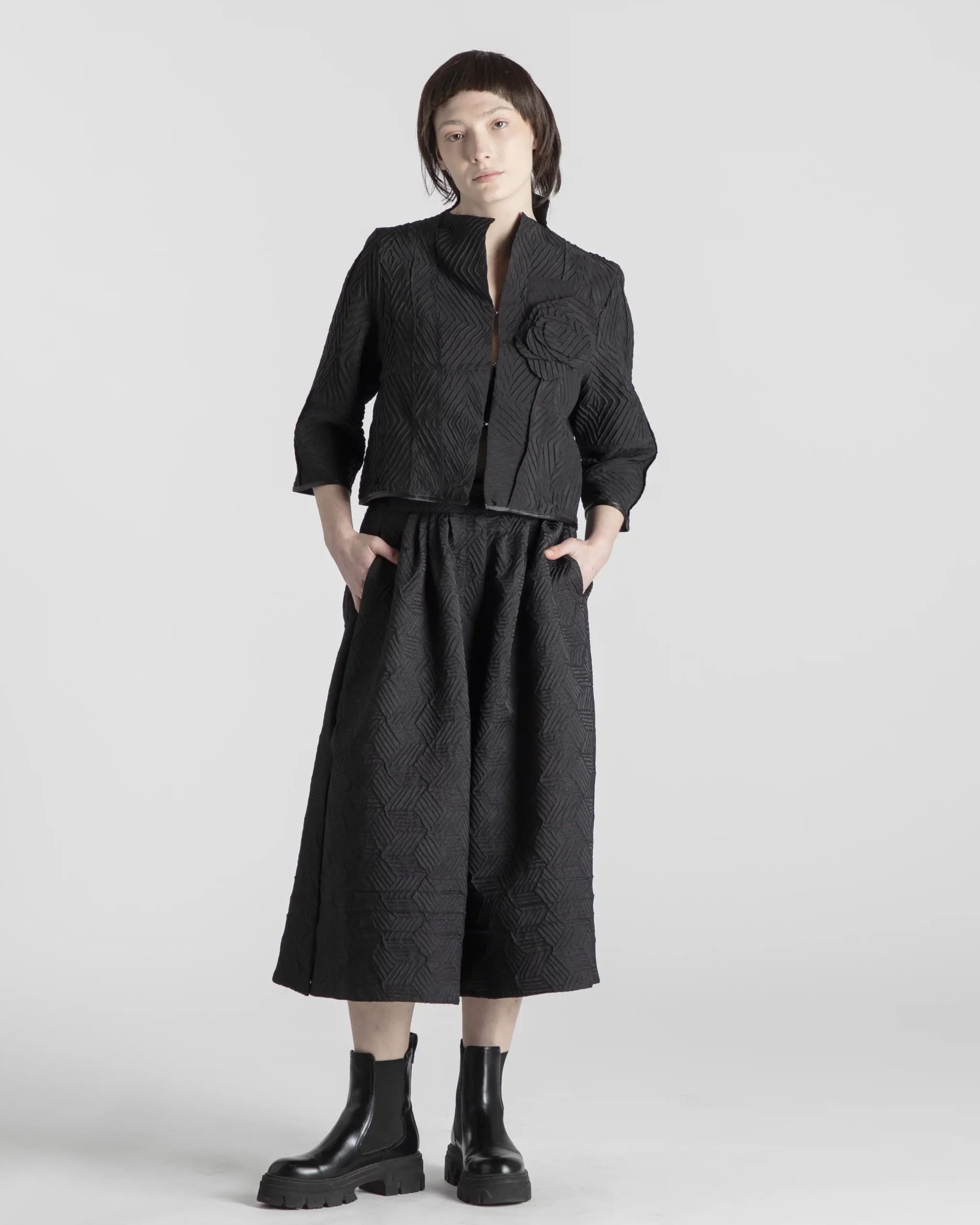 Veste CHITI Gaufre Noir