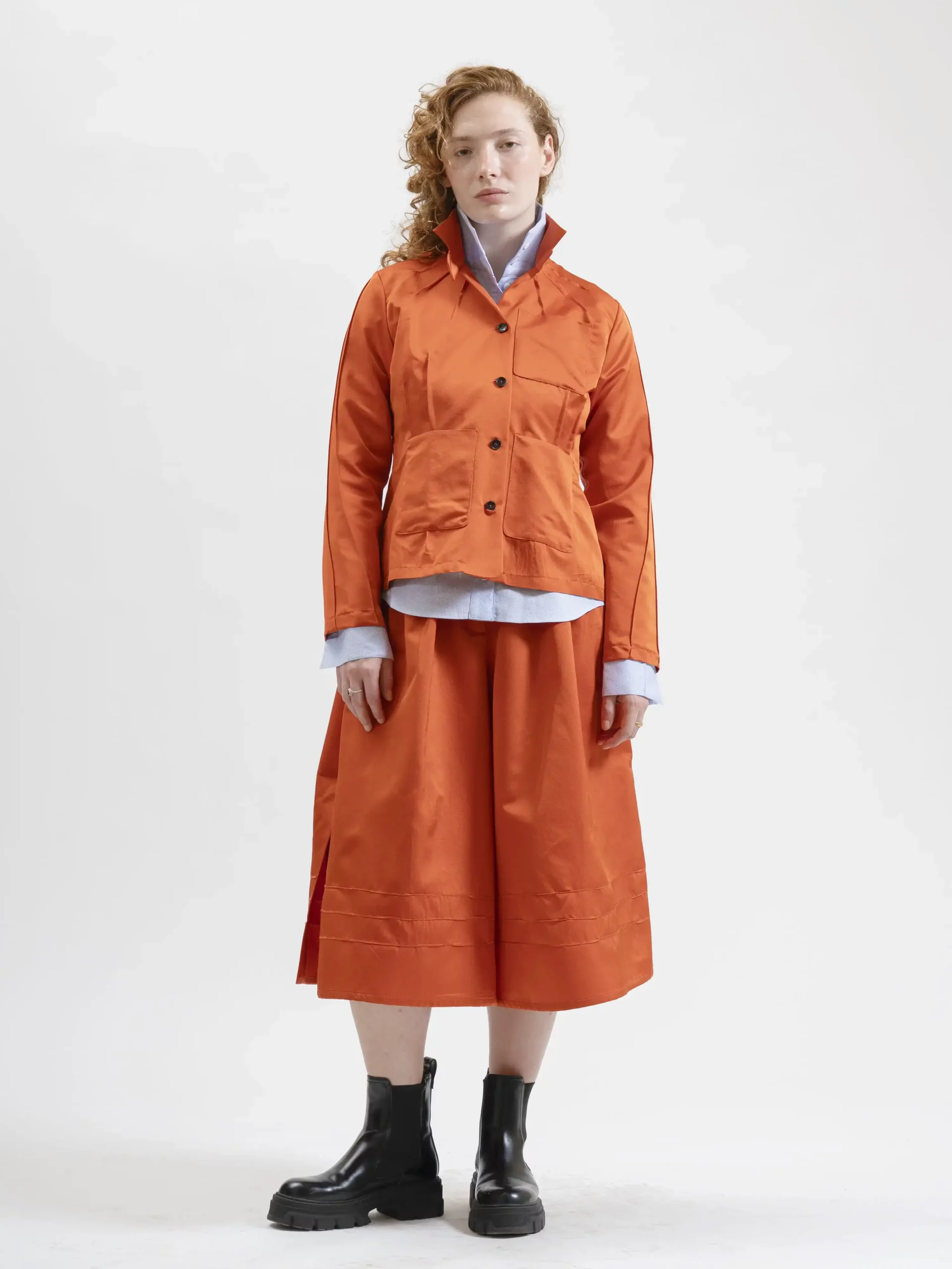 Veste MORI Soie Orange-new